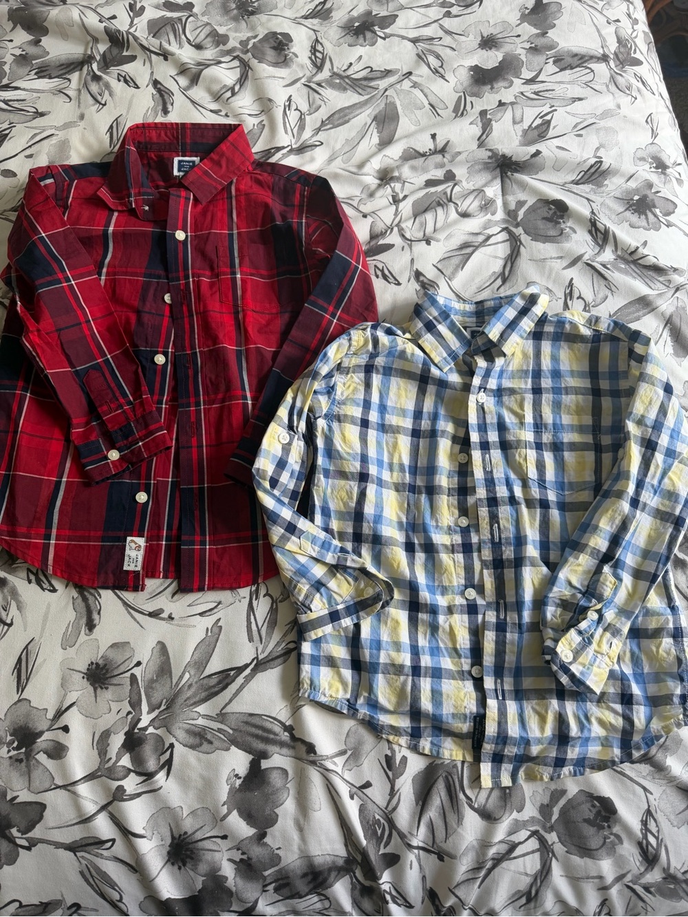Janie and Jack Plaid Button-Down Shirt Bundle